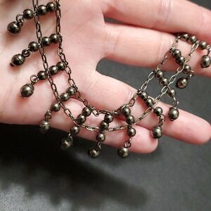 *Sale* Dark silver tone dangling necklace 12-15"